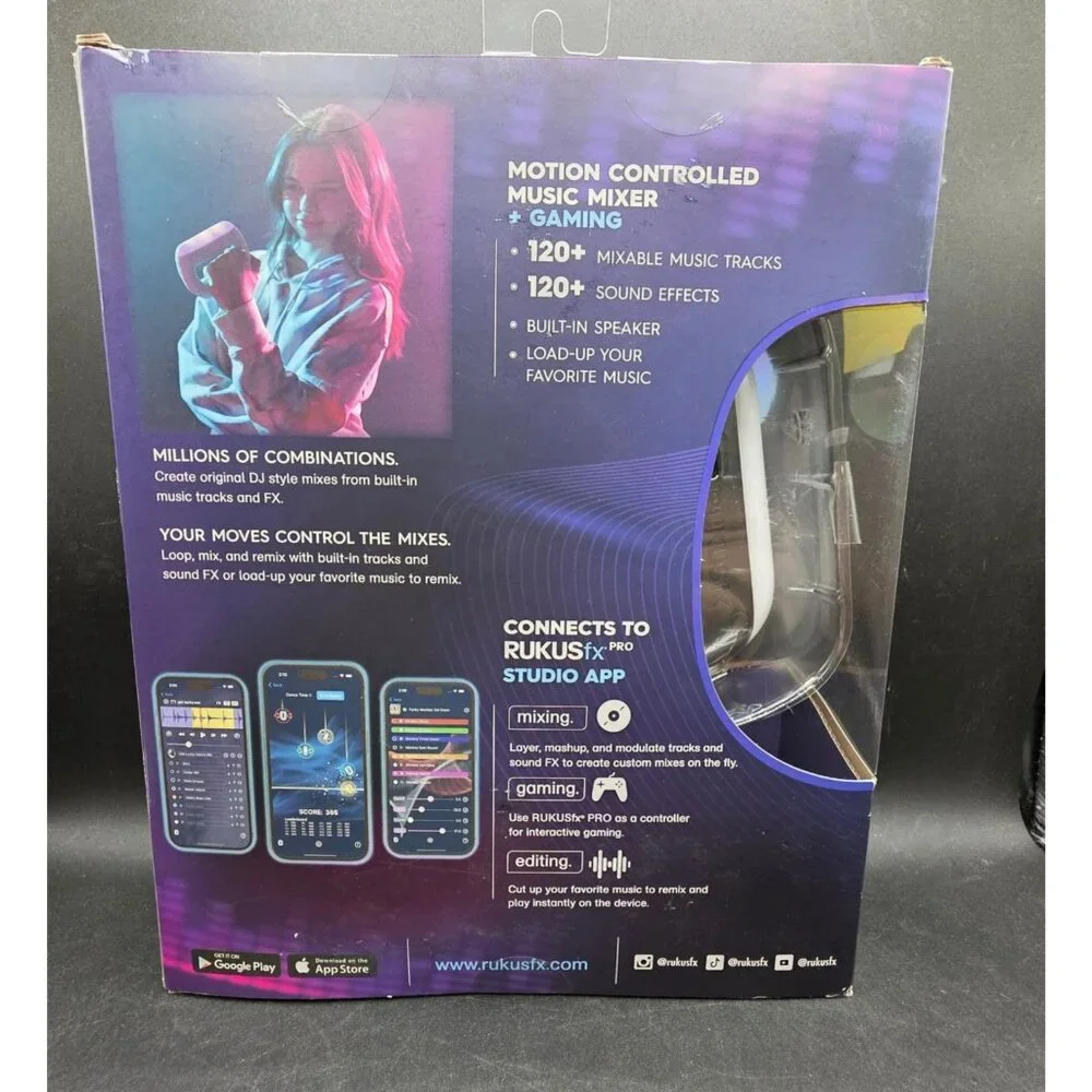 Rukus FX Pro Motion-Controlled Music Mixer DJ Controller With Bonus Silicone